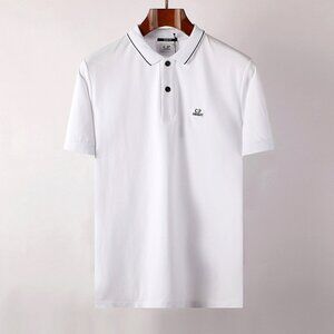 Cp Company White Polo Shirt
